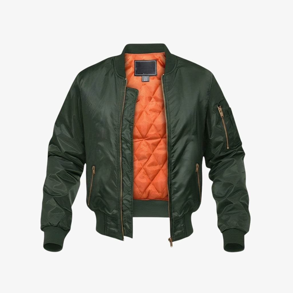 Men’s Classic Bomber Jacket | Quilted Lining