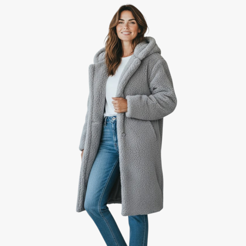 Women’s Faux Shearling Long Coat | Teddy Style