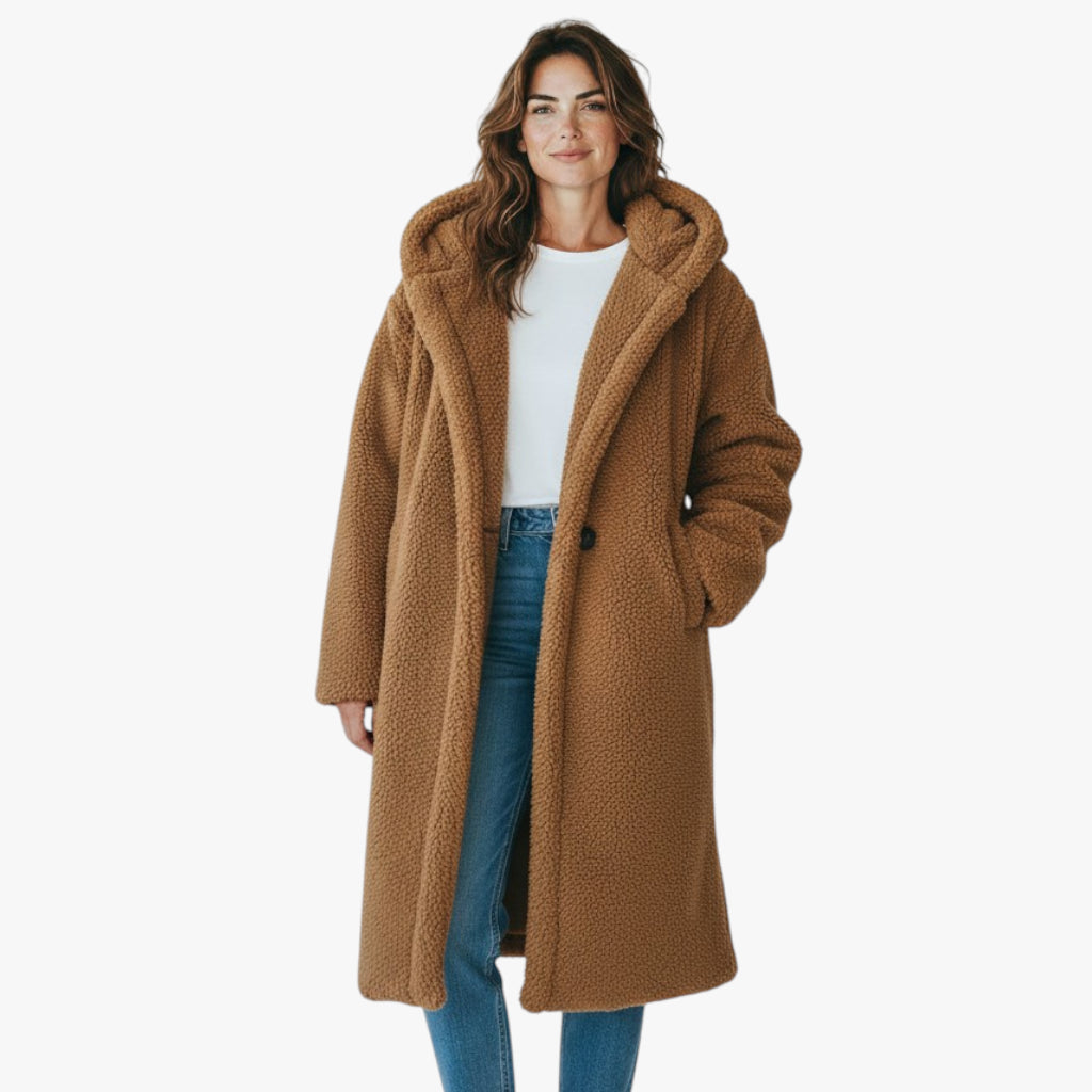 Women’s Faux Shearling Long Coat | Teddy Style