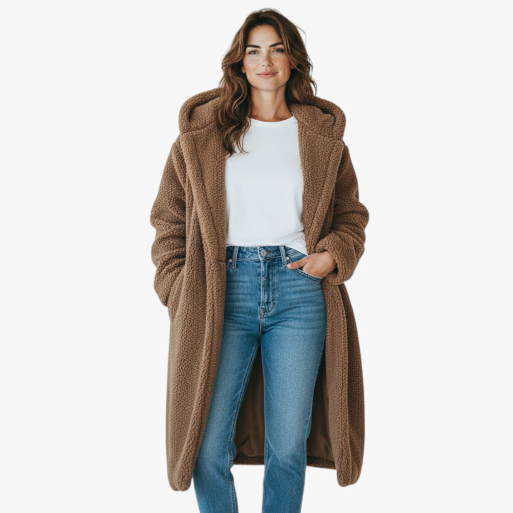 Women’s Faux Shearling Long Coat | Teddy Style