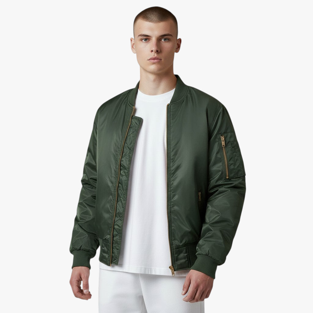 Men’s Classic Bomber Jacket | Quilted Lining