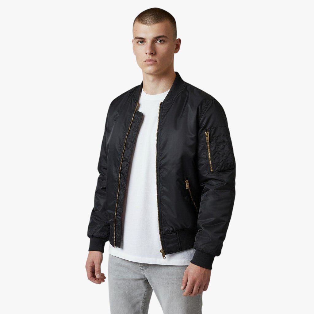 Men’s Classic Bomber Jacket | Quilted Lining