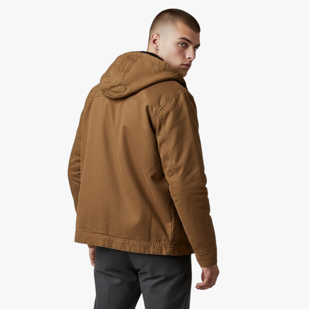 Men’s Hooded Workwear Jacket | Fleece Lined