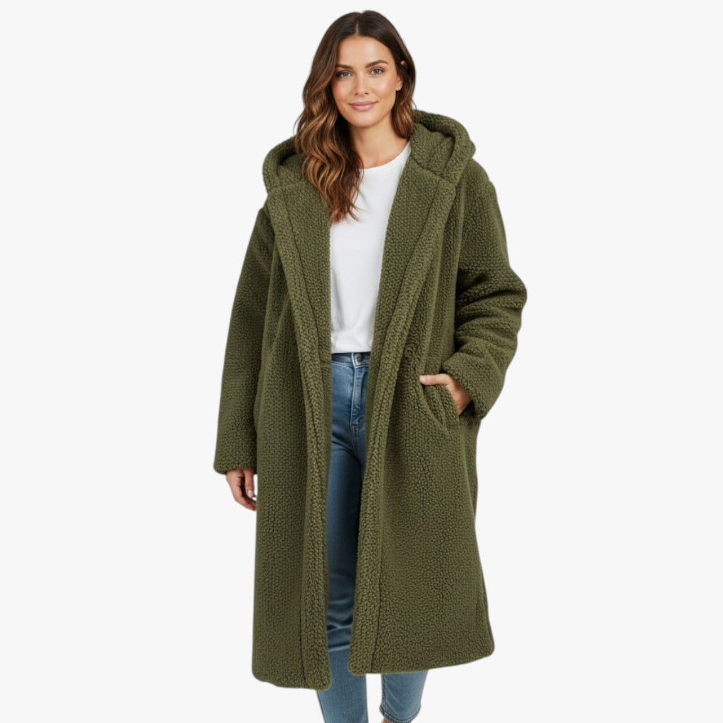 Women’s Faux Shearling Long Coat | Teddy Style